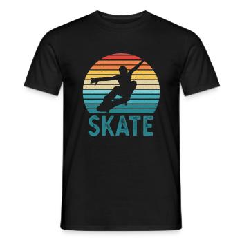 Skate Sunset Skateboarding Retro Boys - Männer T-Shirt - Schwarz - Vorne - AI Model Male 178 light (178cm)