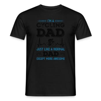 Vatertag Radfahren Papa Geschenk Herzschlag - Männer T-Shirt - Schwarz - Vorne - AI Model Male 178 light (178cm)