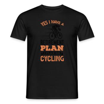 Altersvorsorge Radfahren Radfahrer Geschenk Papa - Männer T-Shirt - Schwarz - Vorne - AI Model Male 178 light (178cm)