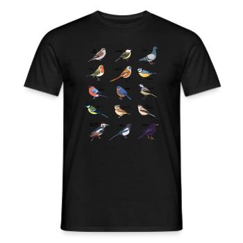 Wildlife Bird Collection Vogelbeobachtung Geschenk - Männer T-Shirt - Schwarz - Vorne - AI Model Male 178 light (178cm)
