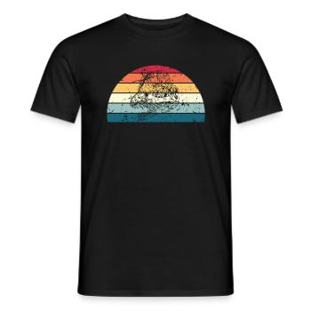 Retro Archeology Sunset Vintage Archaeology - Men's T-Shirt - black - Front - AI Model Male 178 light (178cm)