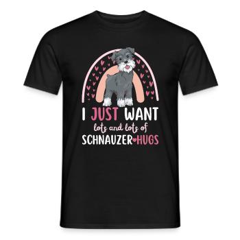 Doux Schnauzer Dog Lover Kawaii - T-shirt homme - noir - Devant - AI Model Male 178 light (178cm)