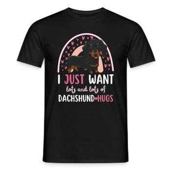 Süßer Dackel Liebhaber Kawaii - Männer T-Shirt - Schwarz - Vorne - AI Model Male 178 light (178cm)