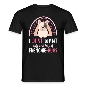 Süße Französische Bulldogge Liebhaber Kawaii - Männer T-Shirt - Schwarz - Vorne - AI Model Male 178 light (178cm)