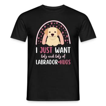 Sweet Labrador Retriever Lover Kawaii - T-shirt homme - noir - Devant - AI Model Male 178 light (178cm)