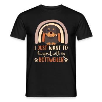 Süßer Rottweiler Liebhaber Kawaii - Männer T-Shirt - Schwarz - Vorne - AI Model Male 178 light (178cm)