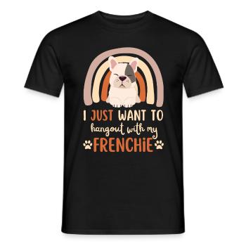 Süße Französische Bulldogge Liebhaber Kawaii - Männer T-Shirt - Schwarz - Vorne - AI Model Male 178 light (178cm)