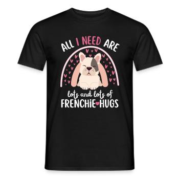 Süße Französische Bulldogge Liebhaber Kawaii - Männer T-Shirt - Schwarz - Vorne - AI Model Male 178 light (178cm)