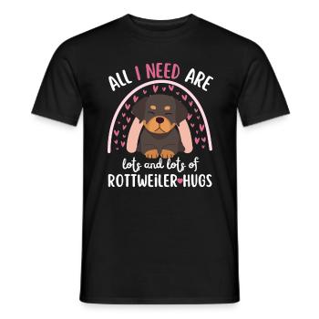 Süßer Rottweiler Liebhaber Kawaii - Männer T-Shirt - Schwarz - Vorne - AI Model Male 178 light (178cm)