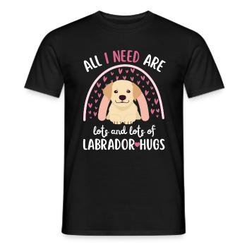 Sweet Labrador Retriever Lover Kawaii - T-shirt homme - noir - Devant - AI Model Male 178 light (178cm)