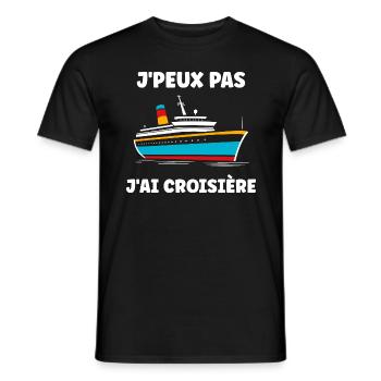 J'peux pas j'ai Croisière - T-shirt homme - noir - Devant - AI Model Male 178 light (178cm)
