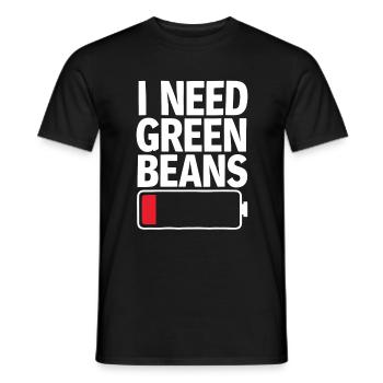 Grüne Bohnen - Männer T-Shirt - Schwarz - Vorne - AI Model Male 178 light (178cm)