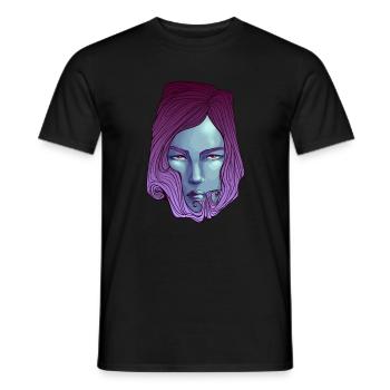 Blue Woman - Männer T-Shirt - Schwarz - Vorne - AI Model Male 178 light (178cm)