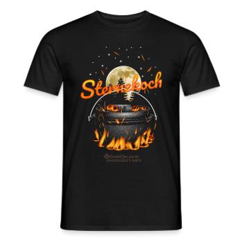 Dutch Oven Sternekoch - Männer T-Shirt - Schwarz - Vorne - AI Model Male 178 light (178cm)