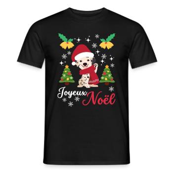 Weihnachten Süßer Dalmatiner Liebhaber Kawaii - Männer T-Shirt - Schwarz - Vorne - AI Model Male 178 light (178cm)