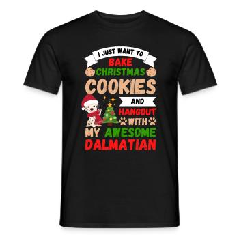 Weihnachten Süßer Dalmatiner Liebhaber Kawaii - Männer T-Shirt - Schwarz - Vorne - AI Model Male 178 light (178cm)