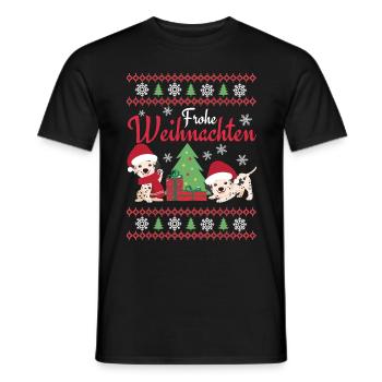 Weihnachten Süßer Dalmatiner Liebhaber Kawaii - Männer T-Shirt - Schwarz - Vorne - AI Model Male 178 light (178cm)