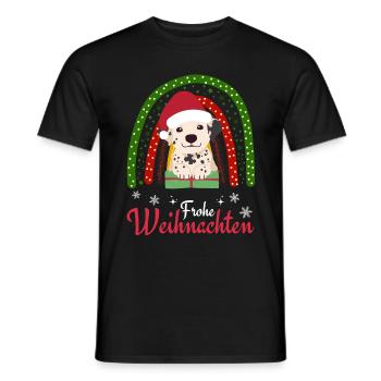 Weihnachten Süßer Dalmatiner Liebhaber Kawaii - Männer T-Shirt - Schwarz - Vorne - AI Model Male 178 light (178cm)