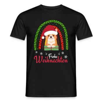 Noël Sweet Welsh Corgi Kawaii - T-shirt homme - noir - Devant - AI Model Male 178 light (178cm)