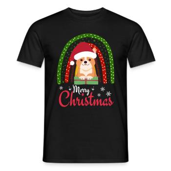 Noël Sweet Welsh Corgi Kawaii - T-shirt homme - noir - Devant - AI Model Male 178 light (178cm)