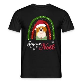 Weihnachten Süßer Beagle Kawaii - Männer T-Shirt - Schwarz - Vorne - AI Model Male 178 light (178cm)