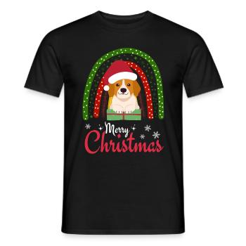 Christmas Sweet Beagle Kawaii - Men's T-Shirt - black - Front - AI Model Male 178 light (178cm)
