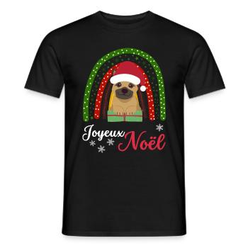 Noël Doux Berger Allemand Kawaii - T-shirt homme - noir - Devant - AI Model Male 178 light (178cm)