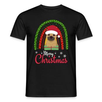 Noël Doux Berger Allemand Kawaii - T-shirt homme - noir - Devant - AI Model Male 178 light (178cm)