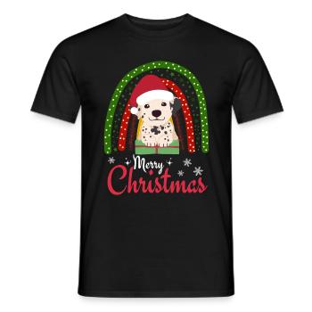 Weihnachten Süßer Dalmatiner Liebhaber Kawaii - Männer T-Shirt - Schwarz - Vorne - AI Model Male 178 light (178cm)