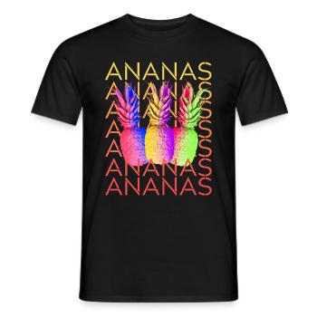 Ananas Sommer Frucht - Männer T-Shirt - Schwarz - Vorne - AI Model Male 178 light (178cm)