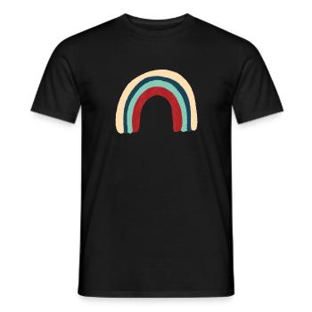 Regenbogen - Männer T-Shirt - Schwarz - Vorne - AI Model Male 178 light (178cm)