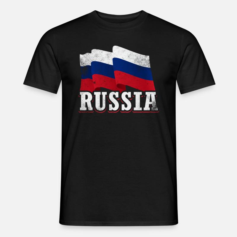 Drapeau de la Russie - T-shirt homme - noir