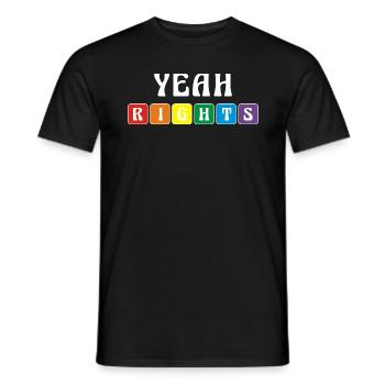 Rainbow oui Droits Graphique - T-shirt homme - noir - Devant - AI Model Male 178 light (178cm)