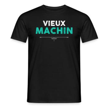 Vieux Machin Humour Anniversaire Homme - T-shirt homme - noir - Devant - AI Model Male 178 light (178cm)