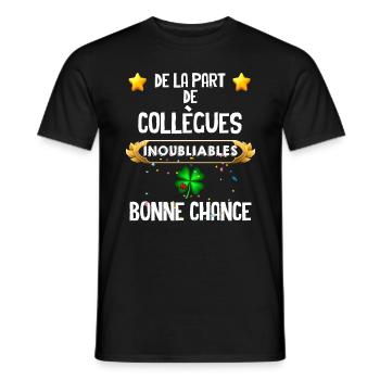 Collègues inoubliables Départ Entreprise Collègue - T-shirt homme - noir - Devant - AI Model Male 178 light (178cm)