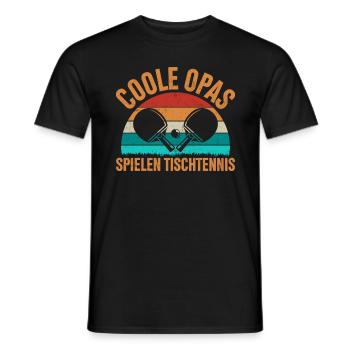Geschenkidee Opa Tischtennis Tischtennisspieler - Männer T-Shirt - Schwarz - Vorne - AI Model Male 178 light (178cm)