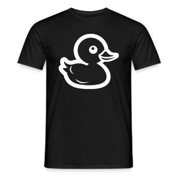 canard coloré - T-shirt homme - noir - Devant - AI Model Male 178 light (178cm)