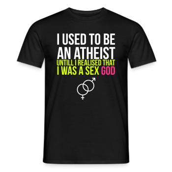 sex god - T-shirt homme - noir - Devant - AI Model Male 178 light (178cm)