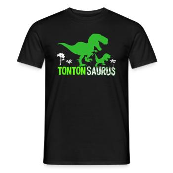 Tontonsaurus Humour Tonton - T-shirt homme - noir - Devant - AI Model Male 178 light (178cm)