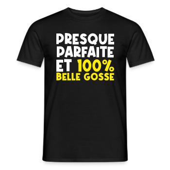 Fille belle | famille drôles - T-shirt homme - noir - Devant - AI Model Male 178 light (178cm)