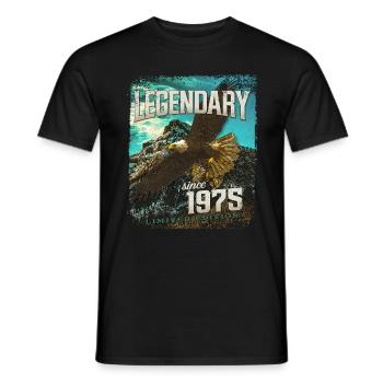 Legendary since 1975 - Men's T-Shirt - black - Front - AI Model Male 178 light (178cm)