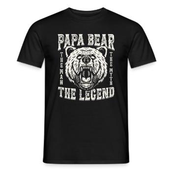 Papa Bear - Men's T-Shirt - black - Front - AI Model Male 178 light (178cm)