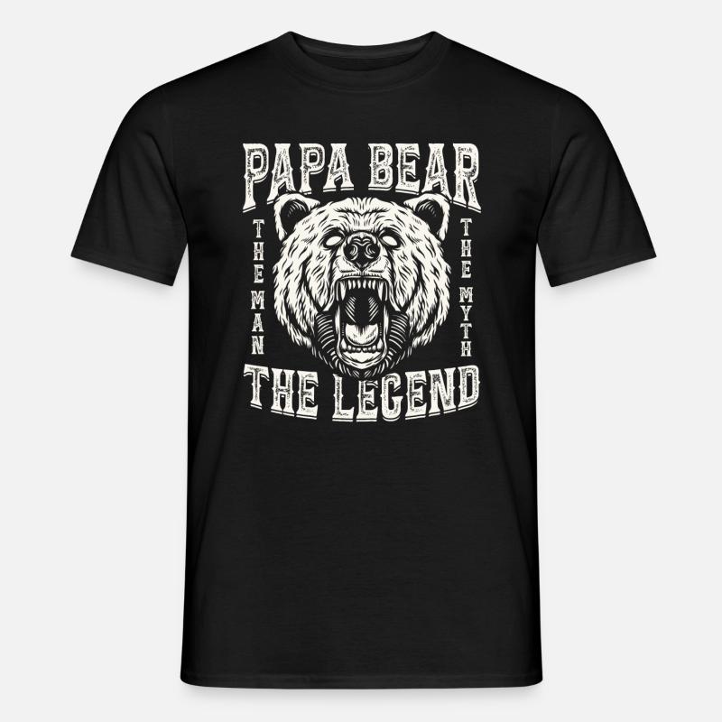 Papa Bear - Männer T-Shirt - Schwarz