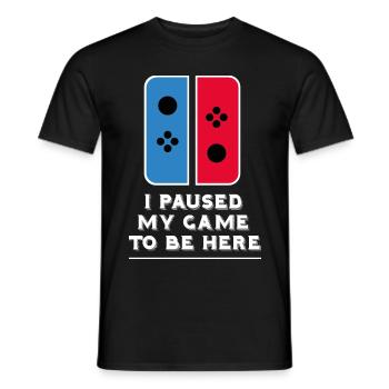 Gamer Console Switch Play Game Video Game Idea - Men's T-Shirt - black - Front - AI Model Male 178 light (178cm)