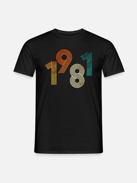 1981 - Männer T-Shirt - Schwarz