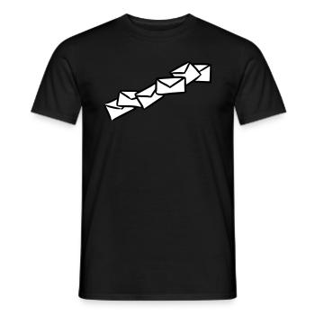 Briefe Nachrichten Sendung message letters - Männer T-Shirt - Schwarz - Vorne - AI Model Male 178 light (178cm)