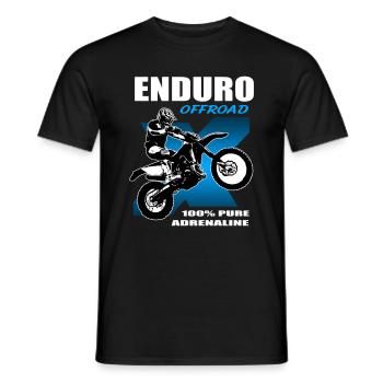Enduro Offroad - Men's T-Shirt - black - Front - AI Model Male 178 light (178cm)