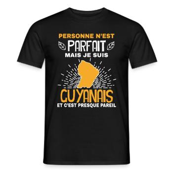 Mon Guyanais Est Parfait Cadeau Drôle Guyane - T-shirt homme - noir - Devant - AI Model Male 178 light (178cm)