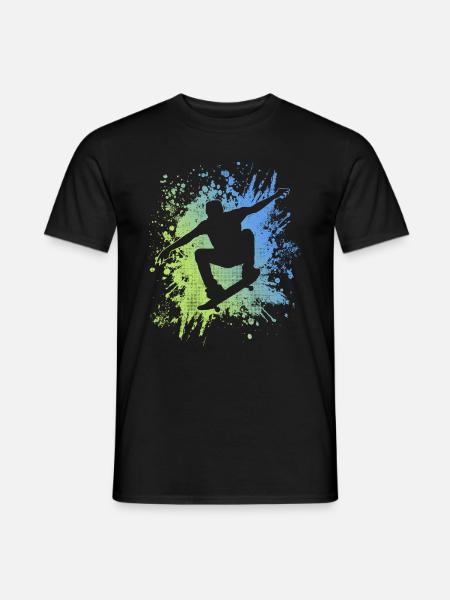 Skater Skateboarder Grafik Skaten Skateboard - Männer T-Shirt - Schwarz