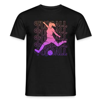 Football Rétro Joueur De Football Femmes Joueur De Football - T-shirt homme - noir - Devant - AI Model Male 178 light (178cm)